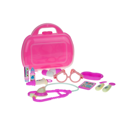 TG55505-2 ARZT ROSA ARZT KIT IN SPIELZEUG FALL KLEINER ARZT BLAU STETHOSKOP