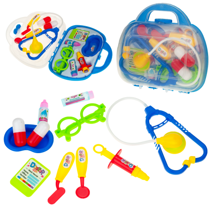 TG55505-1 DOKTOR BLAU DOKTOR KIT IN SPIELZEUGKOFFER KLEINER DOKTOR STETHOSKOP