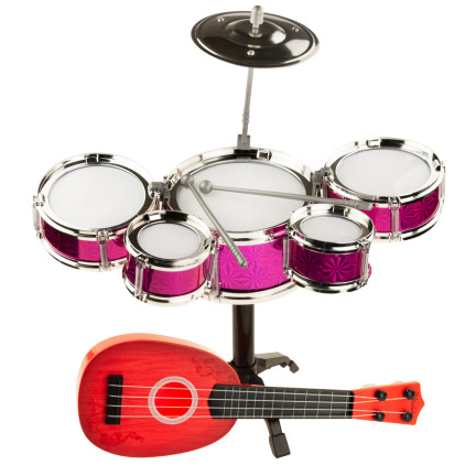 TG55528 BICÍ + KYTAROVÁ HUDEBNÍ SADA UKULELE TALER BAND PRO DĚTI