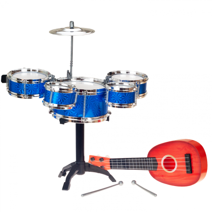 TG55528 BICÍ + KYTAROVÁ HUDEBNÍ SADA UKULELE TALER BAND PRO DĚTI