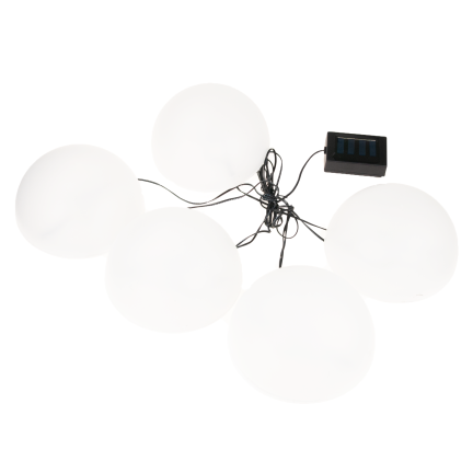 TG55962 SOLÁRNÍ LED VEDL 5PC BAREVNÉ POLOKOULE LAMPA