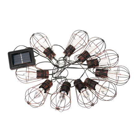 TG55963 LED GIRLANDA SOLAR LAMP 10 Glühbirne Kupfer Loft