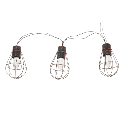 TG55963 LED GIRLANDA SOLAR LAMP 10 Glühbirne Kupfer Loft
