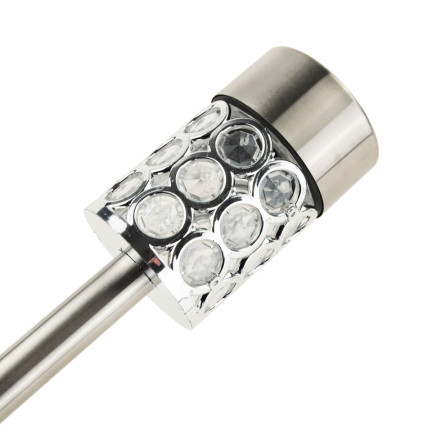 TG55965-1 SOLÁRNÍ LAMPA GLAMOUR STŘÍBRNÉ KRYSTALY ZAHRADNÍ LAMPA SLOUPEK