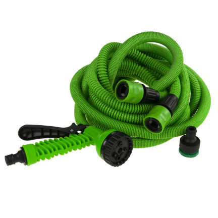 TG56039 STRETCH GARTENSCHLAUCH FLEXIBEL MIT PISTOLE 22,5 M BEWÄSSERUNG KUPPLUNGEN