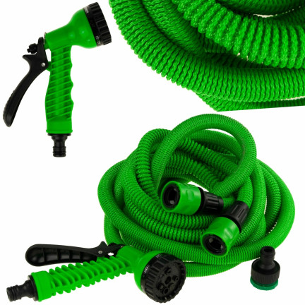 TG56039 STRETCH GARTENSCHLAUCH FLEXIBEL MIT PISTOLE 22,5 M BEWÄSSERUNG KUPPLUNGEN