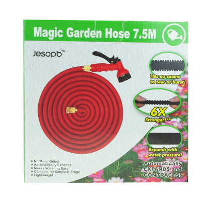 TG56056 Flexible, Stretchable Garden Hose, 22.5 m, with Spray Nozzle
