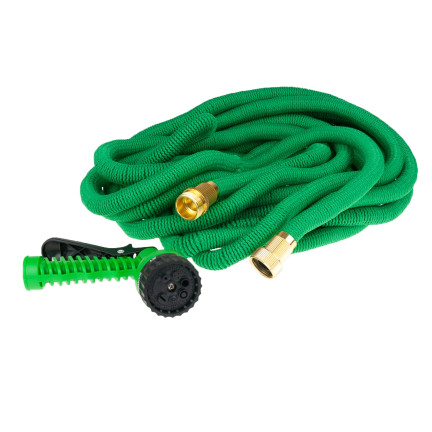 TG56056 Flexible, Stretchable Garden Hose, 22.5 m, with Spray Nozzle