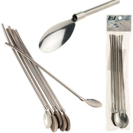 TG56226 METALLLÖFFEL LANGE SCHLUCKER FÜR KAFFEE UND GETRÄNKE LATTE VERDIENT