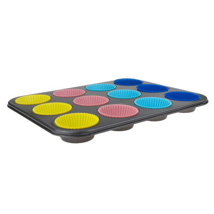 TG56237 forma na muffiny + 12 silikonových formiček na cupcake