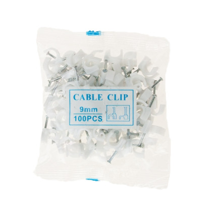 TG56671 Nagelschellen weiß, für Kabel , Kabelschelle Kabelschellen KABELSCHLÜSSEL