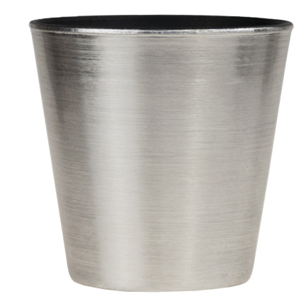 TG56800-1 weihnachtlicher dekorativer Blumentopf in Silber mit Glitzer