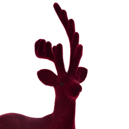 TG56926-3 Rentier kastanienbraun beflockt WILLKOMMEN Weihnachtsdekoration Figur Lügen