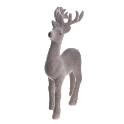TG56927-10 flocked plastic reindeer