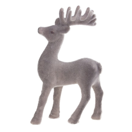 TG56927-10 flocked plastic reindeer