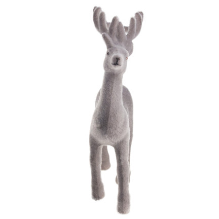 TG56927-10 flocked plastic reindeer