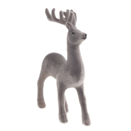 TG56927-10 flocked plastic reindeer