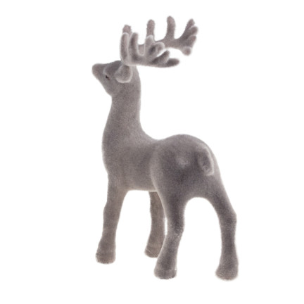 TG56927-10 flocked plastic reindeer