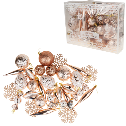 TG57484-2 GOLDEN CHRISTMAS BOMBES XXL 29pcs BOMB SHAPES Sternformen