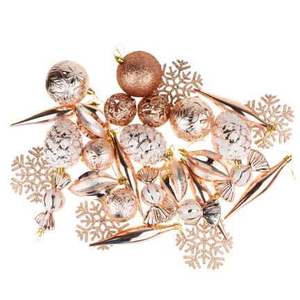 TG57484-2 GOLDEN CHRISTMAS BOMBES XXL 29pcs BOMB SHAPES Sternformen