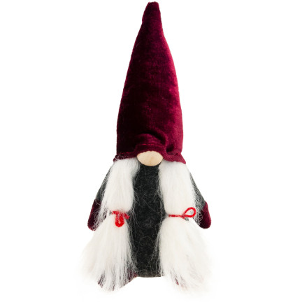 TG58154-1-G Weihnachtswichtel Zwerg Großer Maroon Weihnachtsbaum Wichtel Dekoration