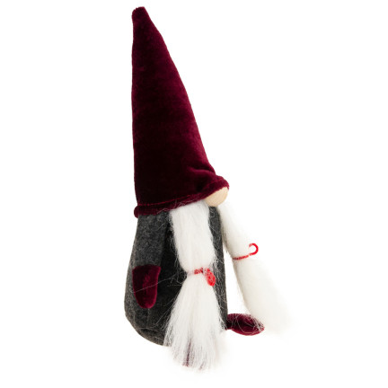 TG58154-1-G Weihnachtswichtel Zwerg Großer Maroon Weihnachtsbaum Wichtel Dekoration