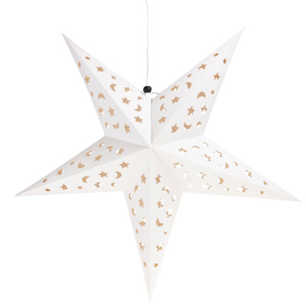 TG59707-1 GROSSER STERN FALTBAR WEIHNACHTEN GLASMALEREI PAPIER WEIHNACHTSSTERN