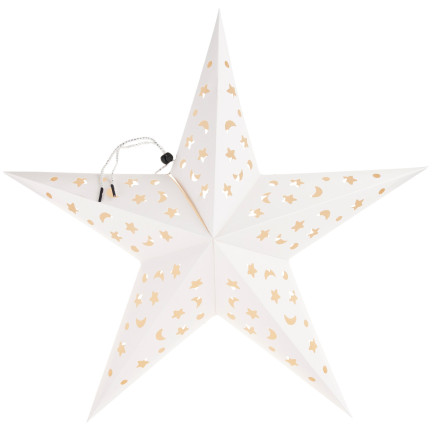 TG59707-1 GROSSER STERN FALTBAR WEIHNACHTEN GLASMALEREI PAPIER WEIHNACHTSSTERN