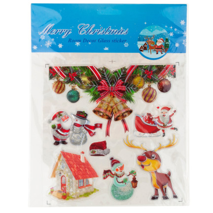 TG59806 Weihnachten Fensteraufkleber Weihnachten Fenster Ornamente Set