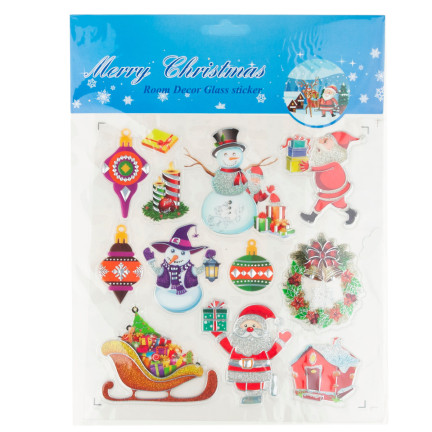TG59806 Weihnachten Fensteraufkleber Weihnachten Fenster Ornamente Set