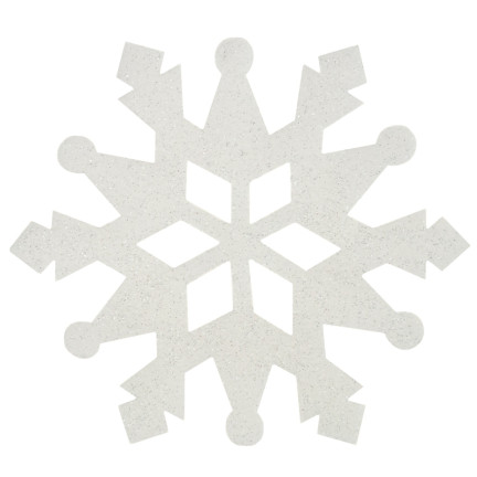 TG59844 Schneeflocke Kugel Glitter Fensterdekoration Weihnachtsbaumschmuck 6St