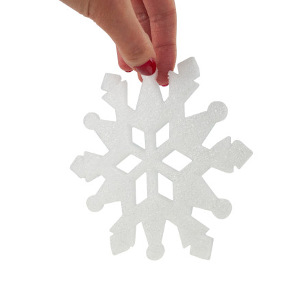 TG59844 Schneeflocke Kugel Glitter Fensterdekoration Weihnachtsbaumschmuck 6St