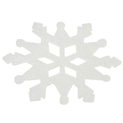 TG59844 Schneeflocke Kugel Glitter Fensterdekoration Weihnachtsbaumschmuck 6St