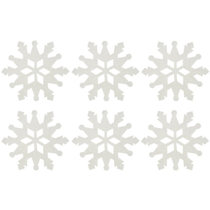 TG59844 Schneeflocke Kugel Glitter Fensterdekoration Weihnachtsbaumschmuck 6St