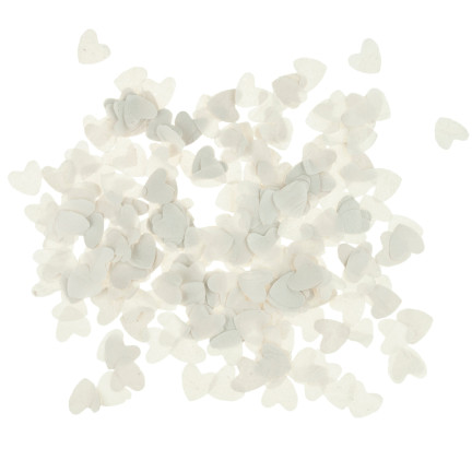 TG60120 CONFETTI TUBA SHOOTING WHITE HEARTS für eine Hochzeit Valentinstag-Empfang