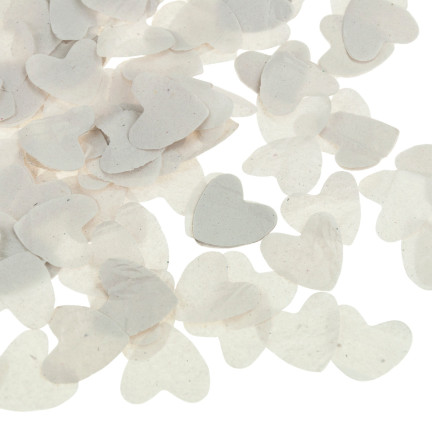 TG60120 CONFETTI TUBA SHOOTING WHITE HEARTS für eine Hochzeit Valentinstag-Empfang