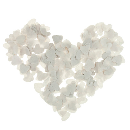 TG60120 CONFETTI TUBA SHOOTING WHITE HEARTS für eine Hochzeit Valentinstag-Empfang