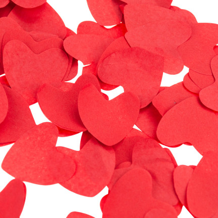 TG60121 CONFETTI TUBA SHOOTING RED HEARTS für eine Hochzeit zum Valentinstag