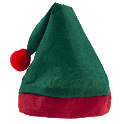 Elfí čepice, vánoční čepice, univerzální, zelená a červená, 1ks.