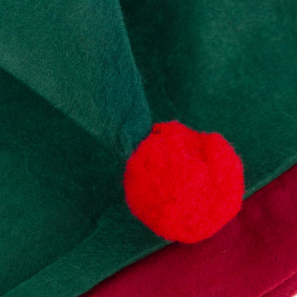 Elfí čepice, vánoční čepice, univerzální, zelená a červená, 1ks.