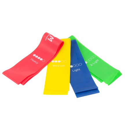TG60274 GUMS 4 x FITNESS EXERCISE BANDS SET + Beutel