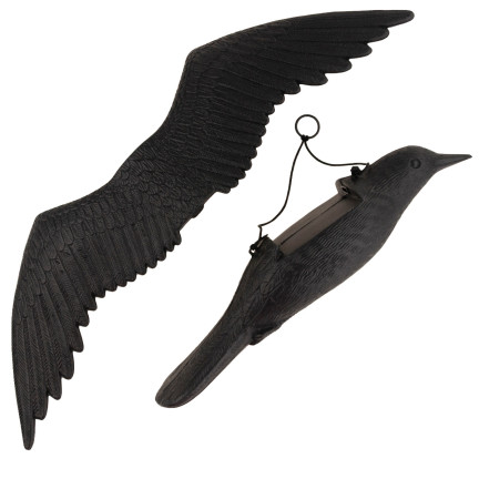 TG60298 RABE VOGELABSCHRECKUNG IM FLUG HÄNGEND GROSS FÜR BALKON