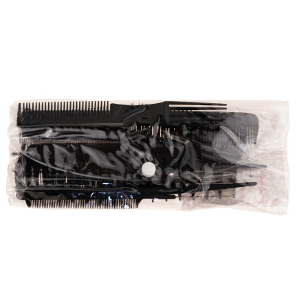 TG60641 FRISEURKÄMME 10ER SET ETUI SCHWARZ