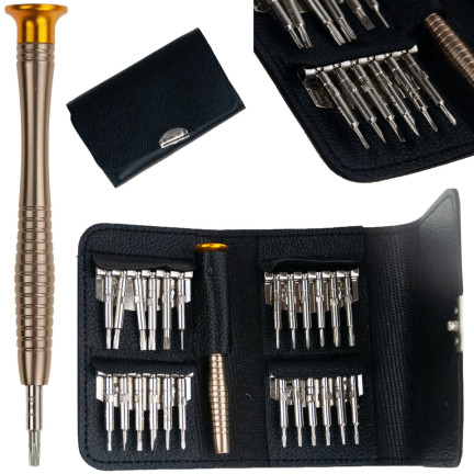 TG60646 MULTIFUNKTIONSWERKZEUGE PRÄZISIONSSCHALTER 25in1 TORX IMBUS CROSS BITS + Koffer