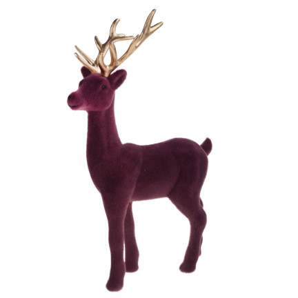 TG61448-10 VELOURS-RENTIER RENTIER DEKORATIVES GESCHENK FÜR WEIHNACHTSDEKORATIONEN