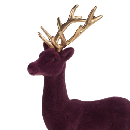 TG61448-10 VELOURS-RENTIER RENTIER DEKORATIVES GESCHENK FÜR WEIHNACHTSDEKORATIONEN