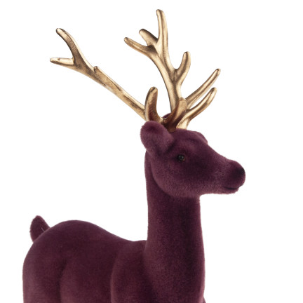 TG61448-10 VELOURS-RENTIER RENTIER DEKORATIVES GESCHENK FÜR WEIHNACHTSDEKORATIONEN