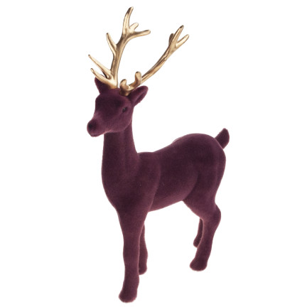 TG61448-10 VELOURS-RENTIER RENTIER DEKORATIVES GESCHENK FÜR WEIHNACHTSDEKORATIONEN