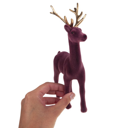 TG61448-10 VELOURS-RENTIER RENTIER DEKORATIVES GESCHENK FÜR WEIHNACHTSDEKORATIONEN