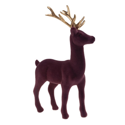 TG61448-10 VELOURS-RENTIER RENTIER DEKORATIVES GESCHENK FÜR WEIHNACHTSDEKORATIONEN